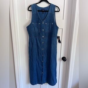 Vintage 90s Deadstock denim dress medium